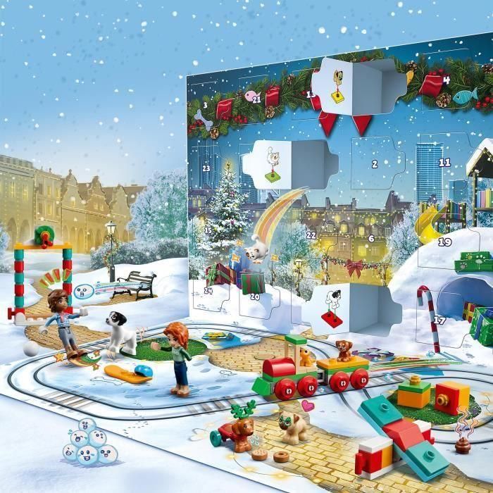 LEGO Friends 41758 Calendario de Adviento 2023, con 24 obsequios que incluyen 8 figuras de animales, 2 minimuñecos, regalo de Navidad 3