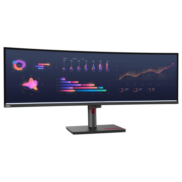 Lenovo Monitor ThinkVision P49w-30 49" Dual QHD (5120x1440) IPS 32:9 PBP KVM USB-C Thunderbolt 4 Ethernet 17