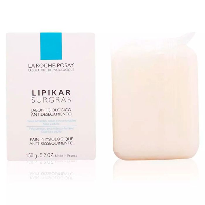 La Roche Posay LIPIKAR SURGRAS Limpiador en Barra Anti-desecamiento Piel Seca y Sensible con Manteca de Karité y Niacinamida 150 gr