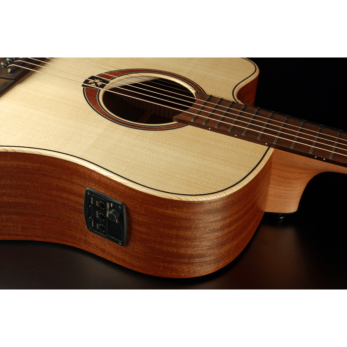 Guitarra Electro-Acustica Lag Dreadnought Cutaway Natural Zurdos 4 Guitarra Electro-Acustica Lag Dreadnought Cutaway Natural Zurdos 4