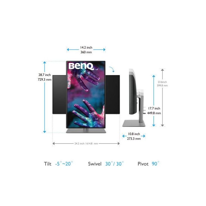 Benq PD2725U 68,6 cm (27") 3840 x 2160 Pixeles 4K Ultra HD LED Negro