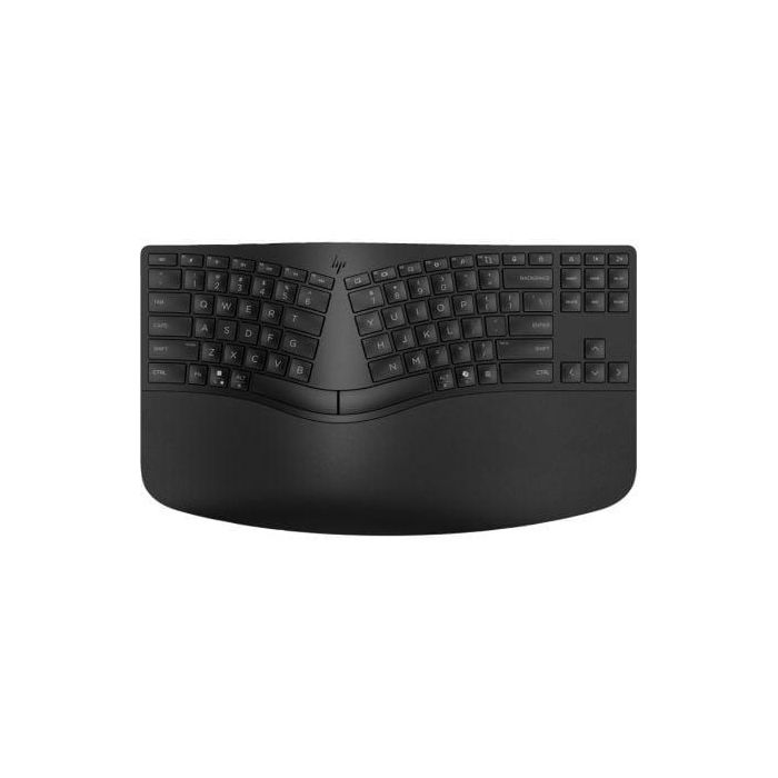HP Teclado Inalámbrico Ergonómico 965 Negro con Diseño Dividido y Teclado Numérico Separado para Windows/macOS 7E756AA