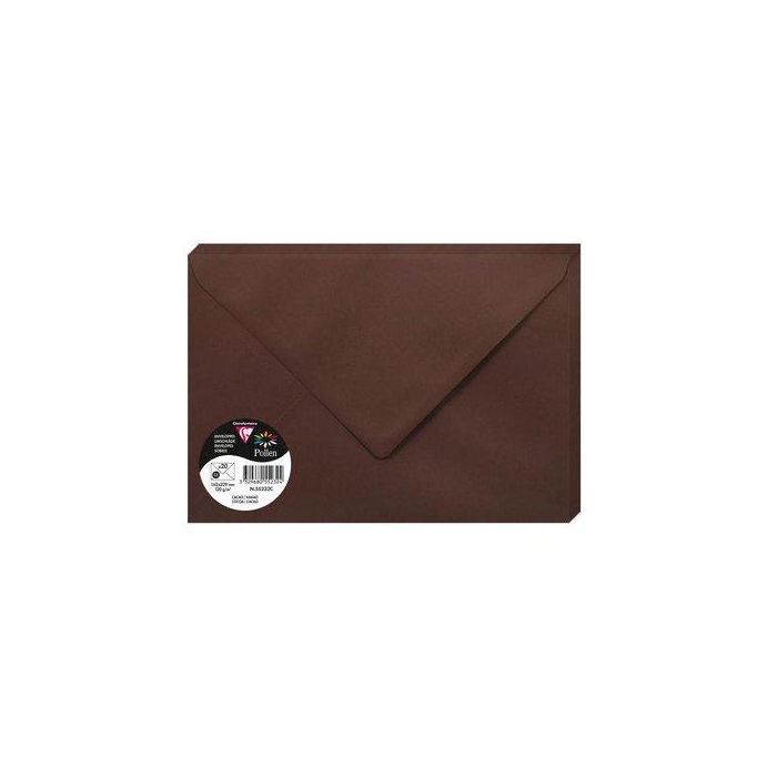 Sobre Clairefontaine Pollen 162X229 120G Cacao Paquete De 20