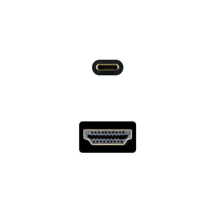 Nano Cable 10.15.5133 Cable Conversor USB Tipo-C Macho a HDMI Macho 4K 3m Negro 2 Nano Cable 10.15.5133 Cable Conversor USB Tipo-C Macho a HDMI Macho 4K 3m Negro 2