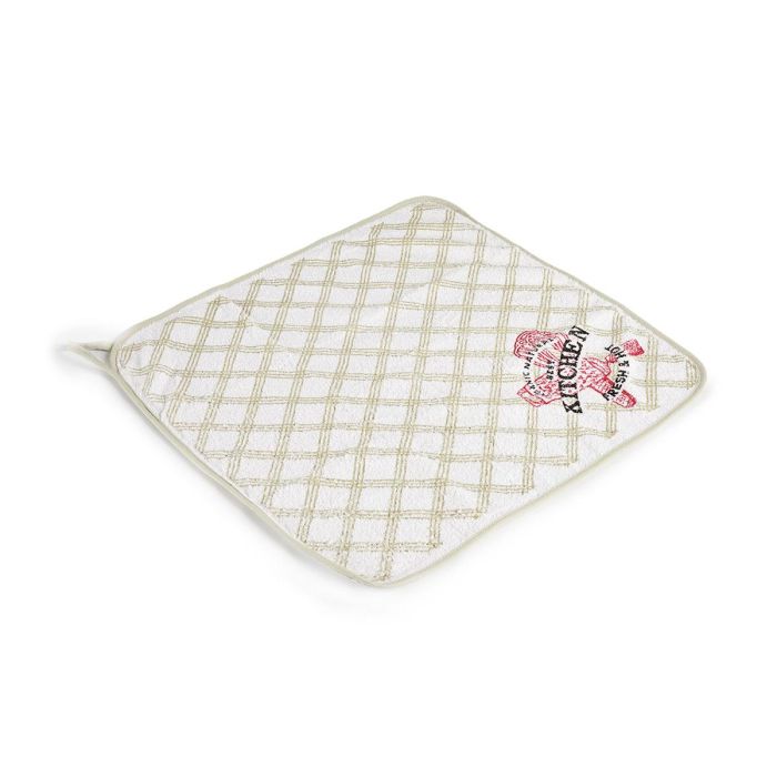 Kinvara Paño Cocina Rizo 50 cm Verde Blanco 75% Algodón 25% Poliéster (Set de 24)