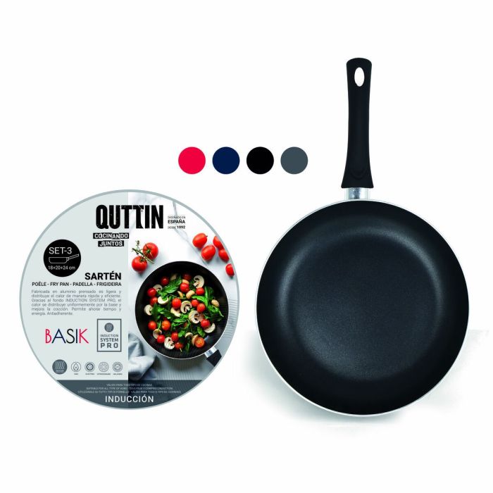 Set de Sartenes Quttin Aluminio 24 cm 3 Piezas (4 Unidades)