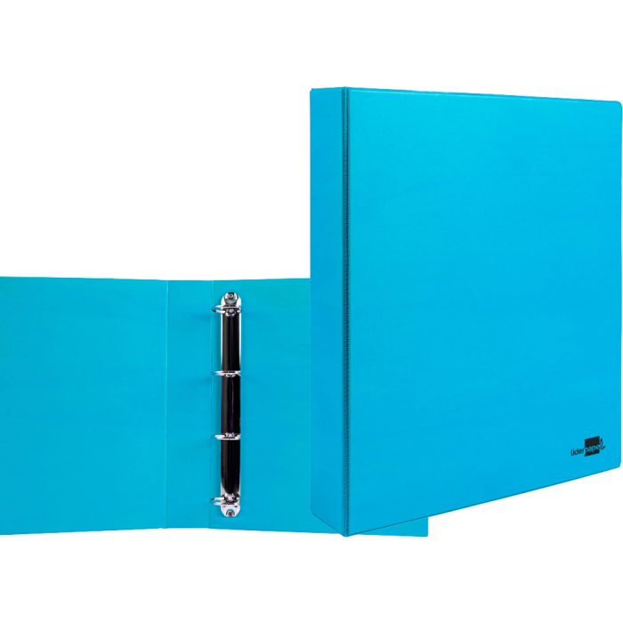 Liderpapel Carpeta de 4 anillas 40 mm A4 Cartón Forrado PVC Azul 1