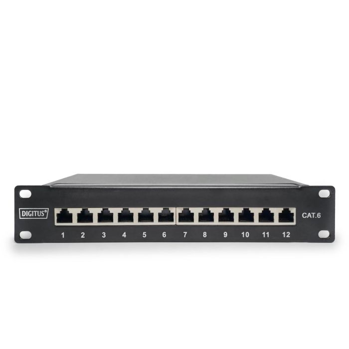 Digitus Patchpanel 1HE 12-Port Cat6 ClassE Apantallado Negro 2