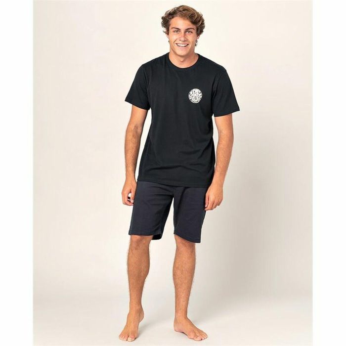 Camiseta de Manga Corta Rip Curl Wettie Essential Negro Hombre 1