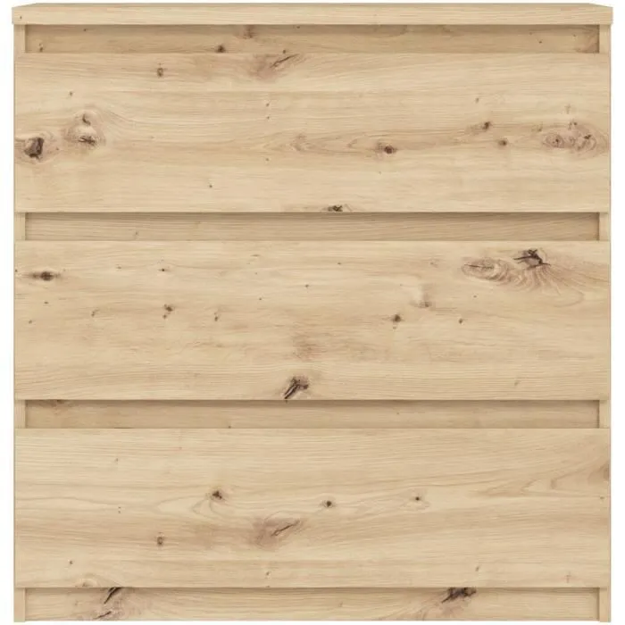 CHLK23D78 Cómoda CHELSEA 3 cajones - 77,2 cm - Decoración artesanal en roble 2