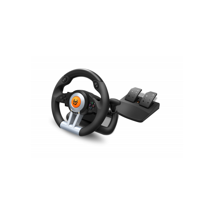 Krom Volante K-Wheel Gaming PC PS3 PS4 Xbox One con pedales y vibración 1