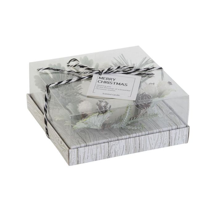 Vela Navidad Moderna DKD Home Decor Blanco 13 x 5.5 x 13 cm 1