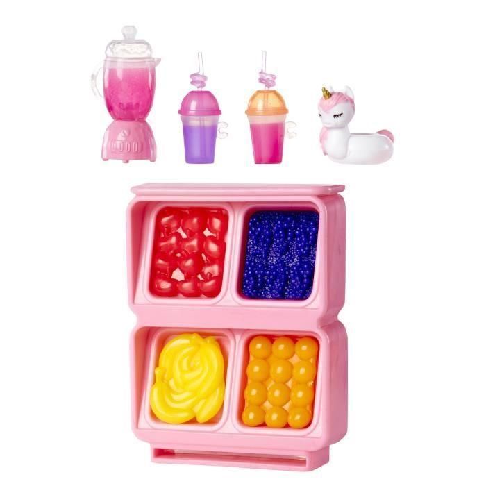 MGA 522249 Rainbow High Littles Playset: Día de Piscina con Muñeca Blush Parker y Accesorios Flotador Unicornio 4