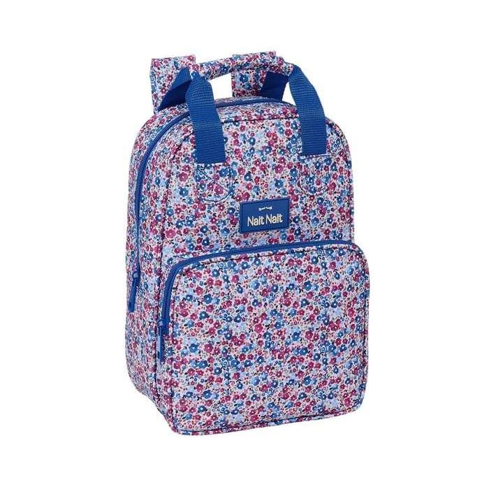 Mochila Escolar Nait Nait Flores coimbra azul Azul 20 x 28 x 8 cm 0 Mochila Escolar Nait Nait Flores coimbra azul Azul 20 x 28 x 8 cm 0