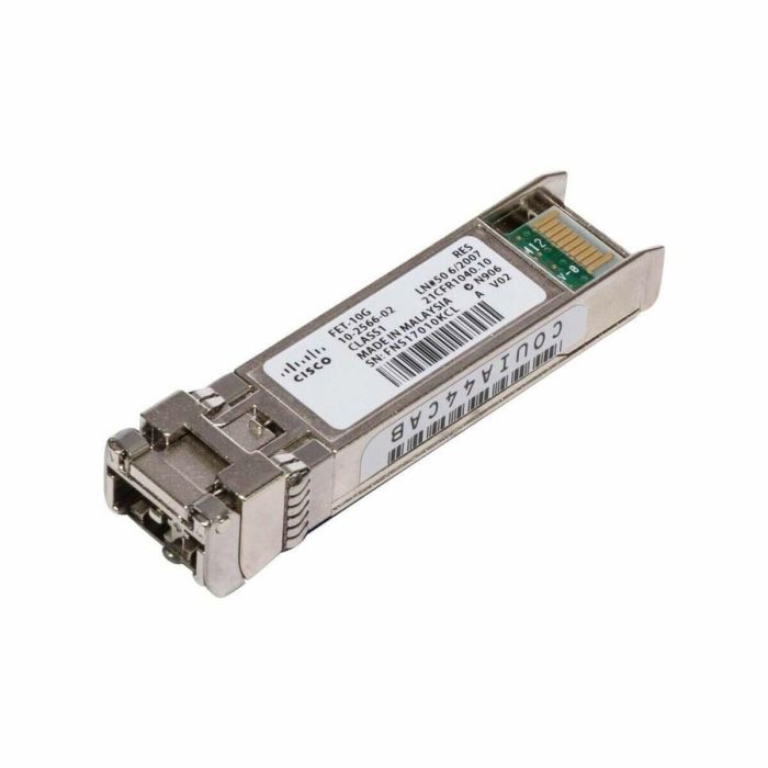 Cisco 10GBASE-LR SFP+ transceiver module for SMF, 1310-nm wavelength, LC duplex connector Cisco 10GBASE-LR SFP+ transceiver module for SMF, 1310-nm wavelength, LC duplex connector