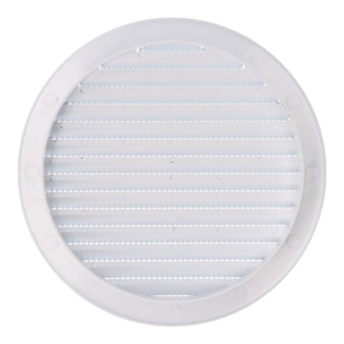 Edm Rejilla Ventilación Redonda Empotrable con Mosquitera ø150mm ABS Blanca 1