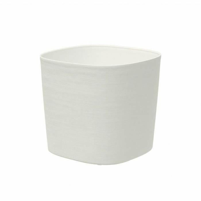 Garden Id 08310201 Maceta con Reserva de Agua Respect Blanca 30x30 cm 100% Reciclable Residuos Domésticos Superficie Estructurada