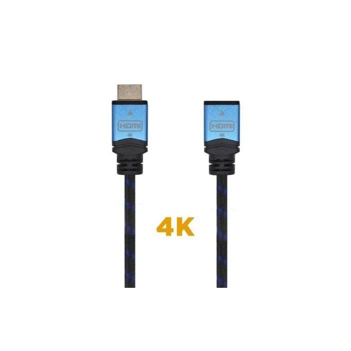 AISENS - CABLE HDMI V2.0 PROLONGADOR PREMIUM ALTA VELOCIDAD / HEC 4K@60HZ 18GBPS, A/M-A/H, NEGRO/AZU AISENS - CABLE HDMI V2.0 PROLONGADOR PREMIUM ALTA VELOCIDAD / HEC 4K@60HZ 18GBPS, A/M-A/H, NEGRO/AZU