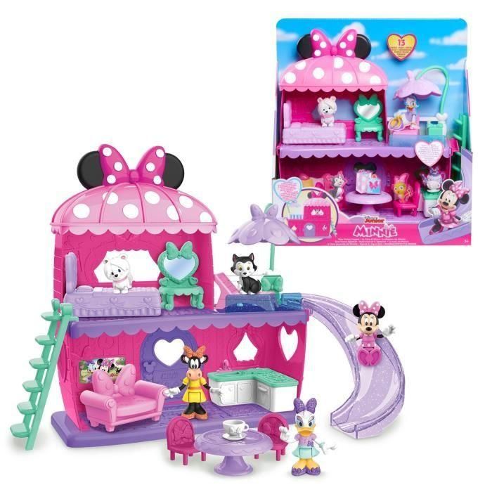 Minnie, Casa de Minnie, 13 piezas, Figuras y accesorios, Juguete para niños de 3 años, MCN22 1