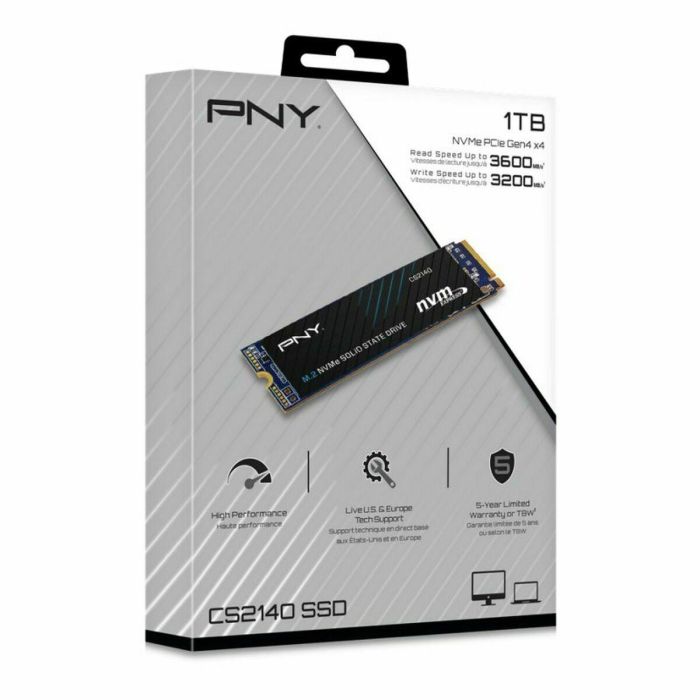 PNY CS2140 SSD Interno NVMe M.2 PCIe Gen3 x4 de 1 TB para PC de Sobremesa y Portátiles Gaming con Alta Velocidad y Rendimiento 1 PNY CS2140 SSD Interno NVMe M.2 PCIe Gen3 x4 de 1 TB para PC de Sobremesa y Portátiles Gaming con Alta Velocidad y Rendimiento 1