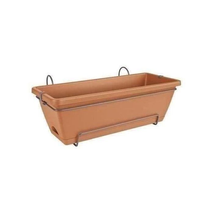 Elho ELH8711904252564 Barcelona Balconiere Allin1 50 Marrón L 50 x B 28 x H 19 cm Balcón exterior 100% reciclado