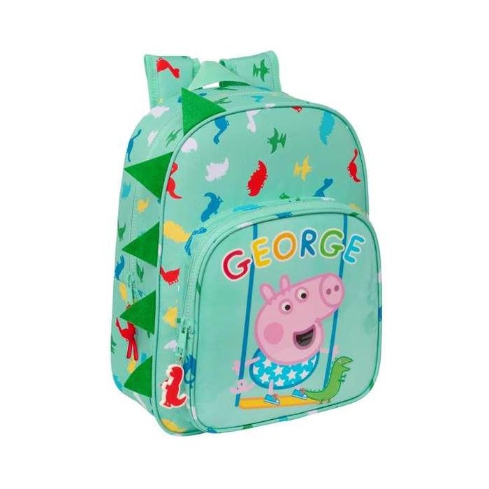 Mochila Escolar Peppa Pig George Menta 26 x 34 x 11 cm 1