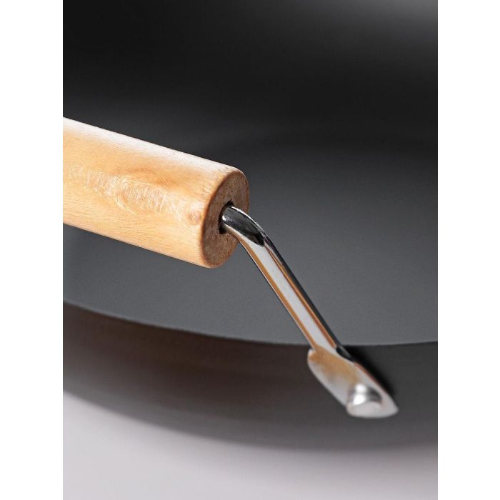 Sartén Wok Inde 30 cm con 2 asas de madera (6 Unidades) 2 Sartén Wok Inde 30 cm con 2 asas de madera (6 Unidades) 2