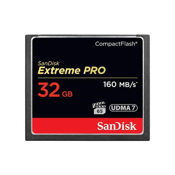 Sandisk Tarjeta de Memoria CF Extreme PRO 32GB 160MB/s Lectura 150MB/s Escritura