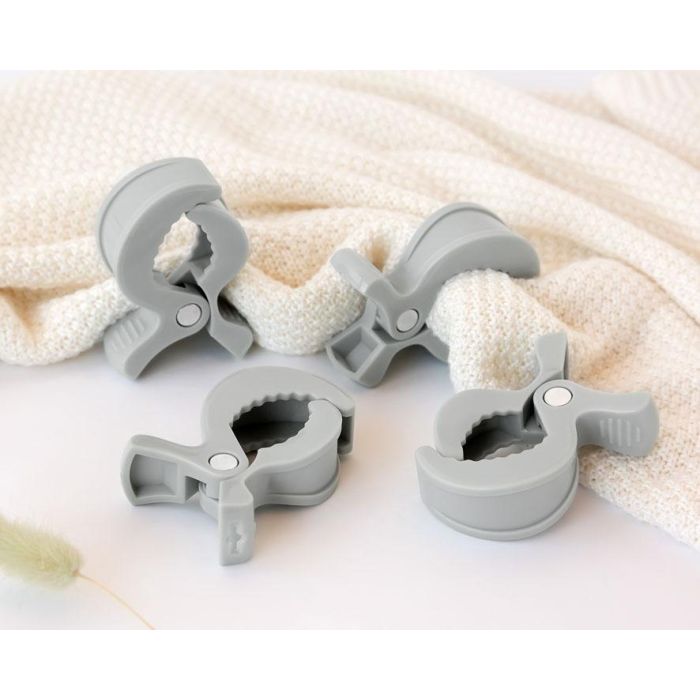 Pinzas Para Muselinas En Gris X4 Pinzas Para Muselinas En Gris X4