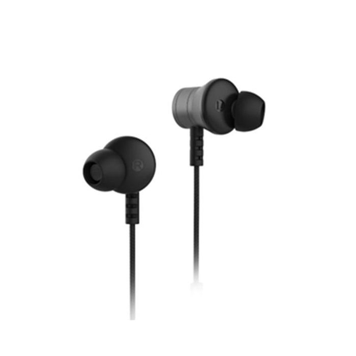 Elbe AU-P20-MIC Auriculares Intra-auditivos con Micrófono, Control de Llamadas y Música, Negro/Plata 3