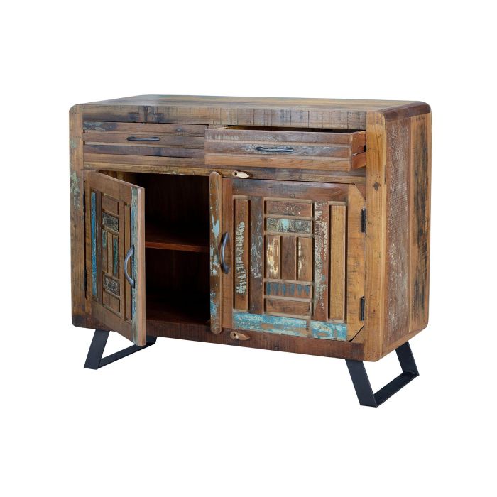 Giner y Colomer Cómoda Madera Reciclada Multicolor 2 Puertas 2 Cajones 2 Giner y Colomer Cómoda Madera Reciclada Multicolor 2 Puertas 2 Cajones 2
