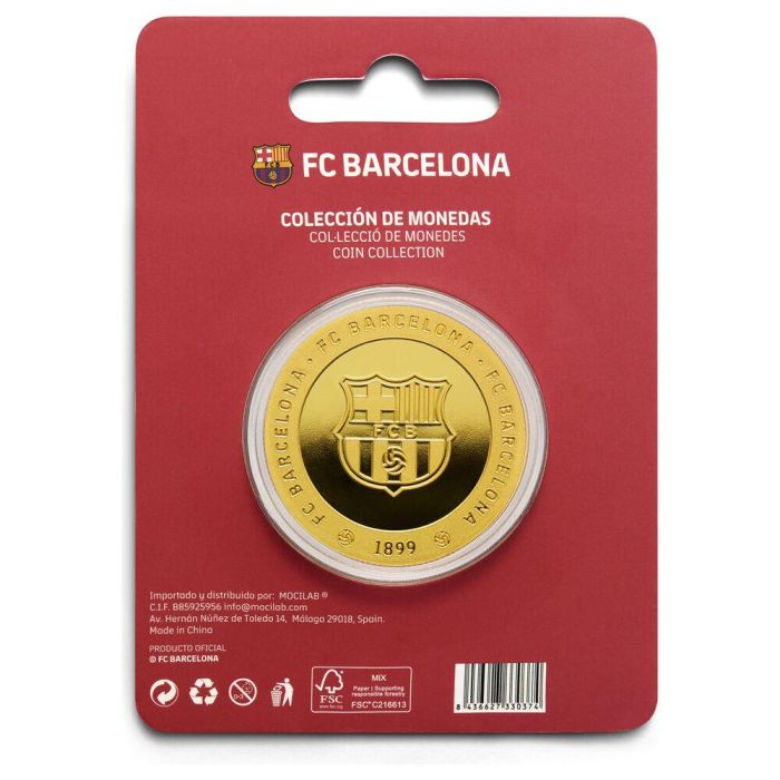 FC Barcelona Moneda Conmemorativa Lamine Yamal Coleccionista Zamak Acabado Dorado Caja Individual
