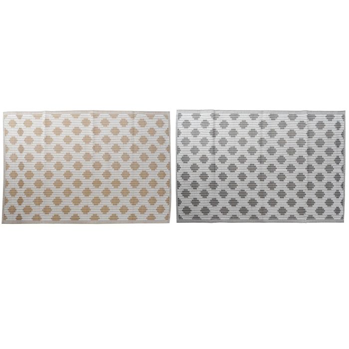 DKD Home Decor Alfombra de Poliéster Gris y Negro - Dimensiones 210 x 150 x 1 cm - Pack de 2 Unidades DKD Home Decor Alfombra de Poliéster Gris y Negro - Dimensiones 210 x 150 x 1 cm - Pack de 2 Unidades