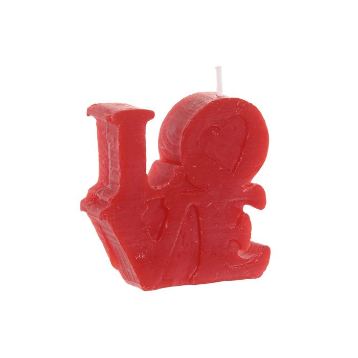 DKD Home Decor Vela San Valentin Urban Rojo Cera Parafina 2 x 6 x 7 cm (48 Unidades)