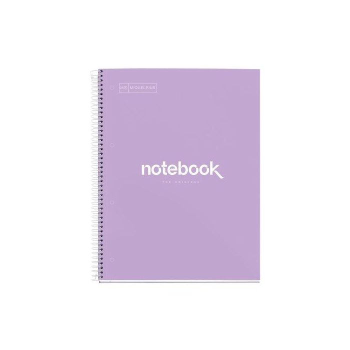 Bloc Miquelrius Emotions Notebook 1 Micro.Tapa Extra A4 80H 90G Cuadric.5X5 Lavanda (Set de 5)