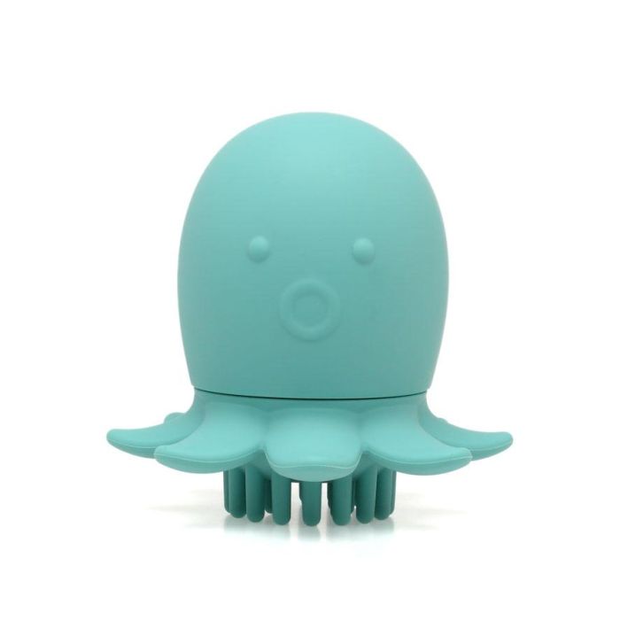 KioKids Cepillo Masajeador Champú de Silicona para Bebé, Masaje Suave Cuero Cabelludo Sensible, Relajante, Edad +4 Meses, Color Verde 1 KioKids Cepillo Masajeador Champú de Silicona para Bebé, Masaje Suave Cuero Cabelludo Sensible, Relajante, Edad +4 Meses, Color Verde 1