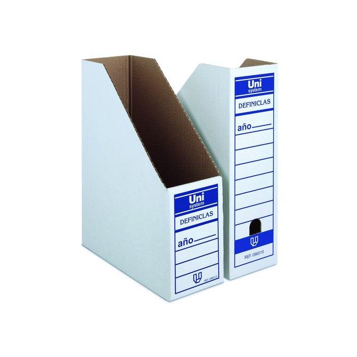 Revistero Carton Unisystem Definiclas Fº 100Mm 12 unidades