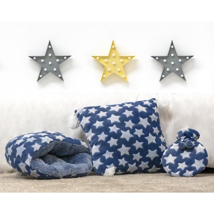 Set De Invierno Estrellas Azul Marino