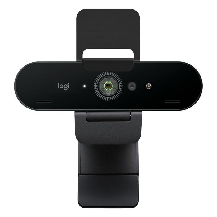 Logitech BRIO 4K Cámara Web, 4K Ultra HD, 13 MP, 90 fps, Zoom 5x, Campo de Visión 90°, Micrófono Dual Omnidireccional, USB-C a USB-A, Color Negro