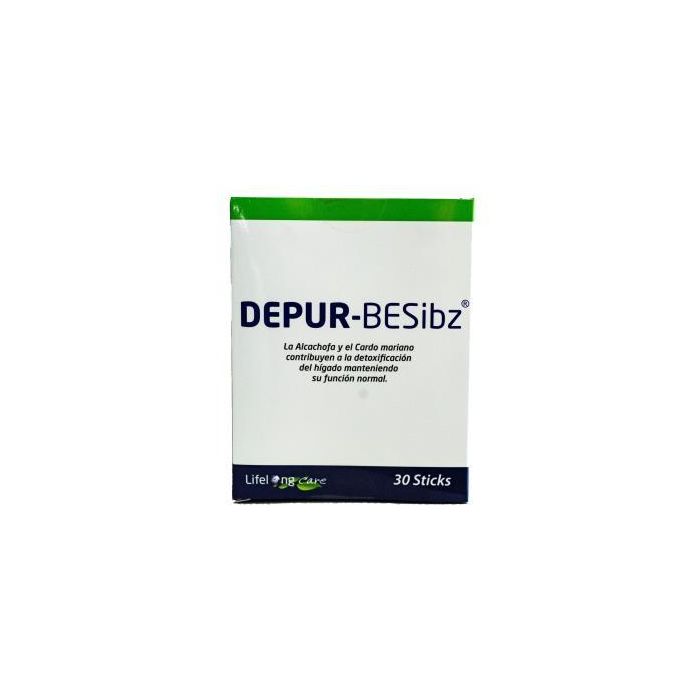 LIFELONG CARE Depurbesibz 30Sticks - Complemento Depurativo Hepático con Alcachofa, Cardo Mariano, Diente de León y Bardana
