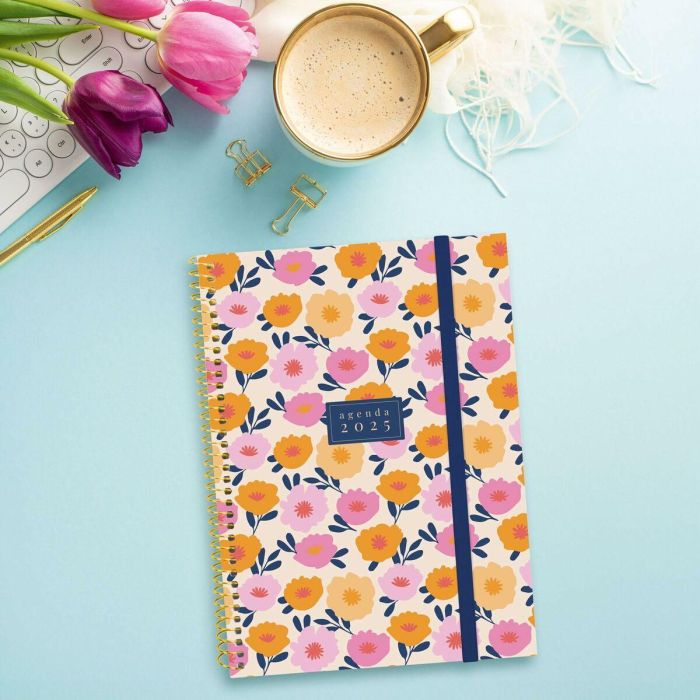 Agenda Finocam DESIGN COLLECTION A5 15,5 x 21,2 cm 2025 Floral 5