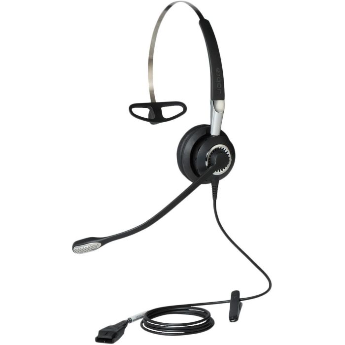 Jabra BIZ 2400 II Mono NC 3in1 Auricular Alámbrico Oficina/Centro de Llamadas Negro/Plata con Cancelación de Ruido y Voz HD