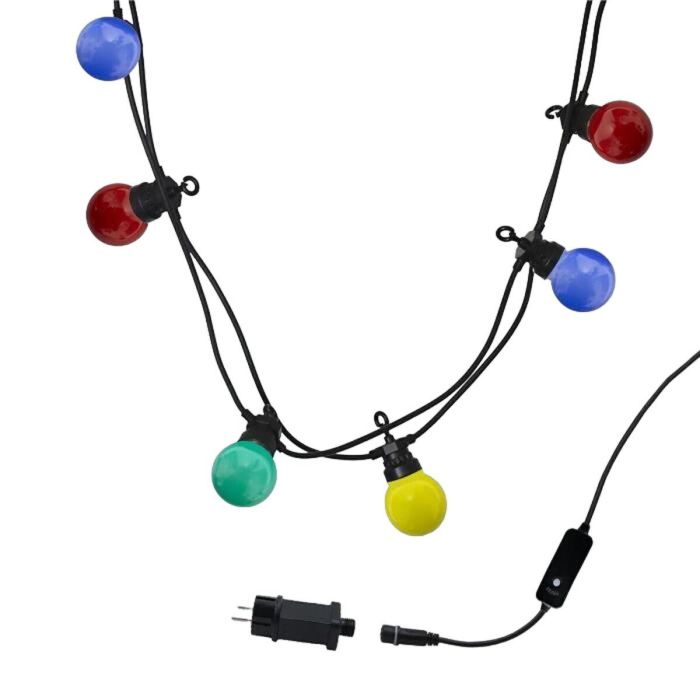 Lumisky Guirnalda Party Guinguette 10 LED multicolor, varios modos, para interior y exterior, ideal para decorar fiestas. 1 Lumisky Guirnalda Party Guinguette 10 LED multicolor, varios modos, para interior y exterior, ideal para decorar fiestas. 1