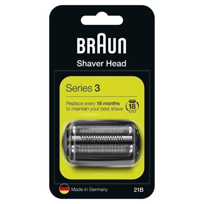 BRAUN 21B Cassette negro para maquinillas de afeitar Serie 3 2 BRAUN 21B Cassette negro para maquinillas de afeitar Serie 3 2