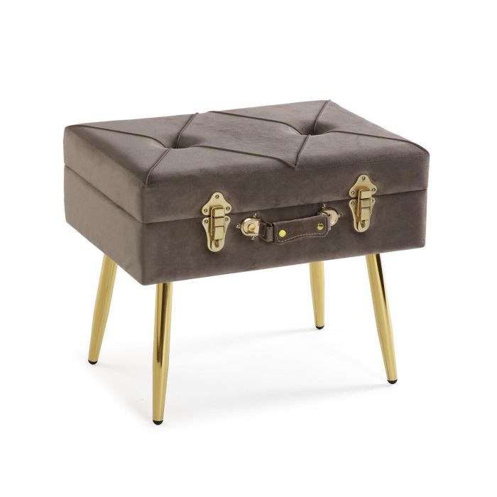 Pie De Cama Gris Claro Velvet Versa 34X42CM Pie De Cama Gris Claro Velvet Versa 34X42CM