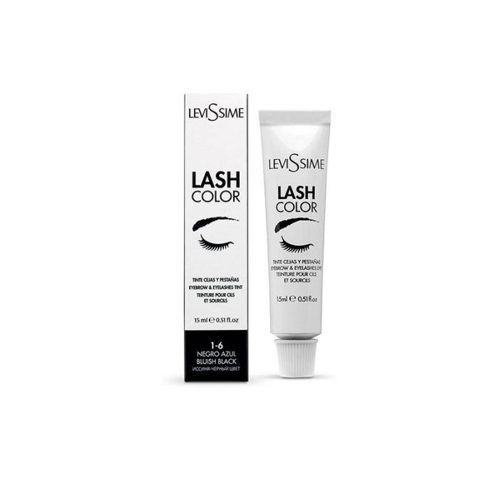 Levissime Tinte Pestañas y Cejas Lash Color Negro Azul 1-6, 15 ml