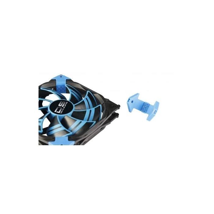 VENTILADOR AEROCOOL DEAD SILENCE AZUL - VENTILADOR 14CM - 14.2dBA - CONECTOR 3 PINES - ADAPTADOR MOLEX - TORNILLOS Y REMACHES DE GOMA 4