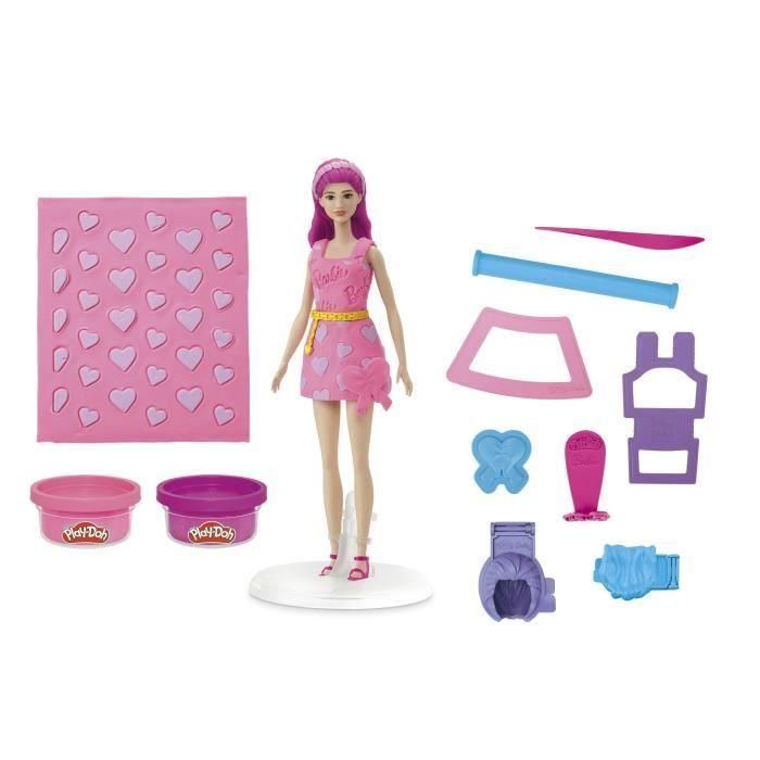 Play-Doh HASG13575X0 Plastilina Barbie Corazones y Cabello 2