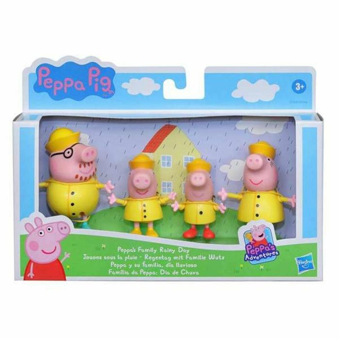 Peppa Pig, Peppa tiene una aventura, Peppa y su familia, pack de 4 figuritas, a partir de 3 años 5