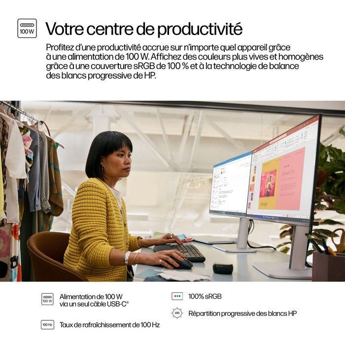 HP 524pu Monitor Series 5 Pro 23.8" FHD USB-C con Power Delivery 100W para PC y Periféricos 10